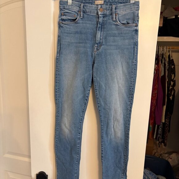 MOTHER Jeans High Waisted Looker Jeans Ankle Fray size 26 - Picture 2 of 9